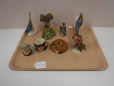 A tray of Beswick bird figure, Goebel and Aynsley bird figures,