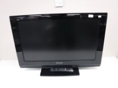 A Panasonic 32 inch LCD TV with remote