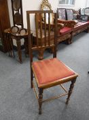 An antique mahogany bedroom chair