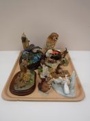 A tray containing Border Fine Arts figures, Russell Willis collection figures,