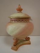 A Locke & Company, Worcester pot pourri vase with lid,
