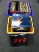 Four boxes of LP records - The Beatles, Yes,