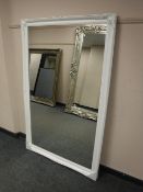 A Victorian style white overmantel mirror,