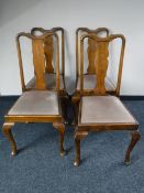 A set of four Queen Anne style dining chairs