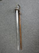 A George V 1897 pattern infantry officer's sword in leather scabbard