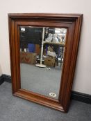 A late 19th century mahogany framed mirror