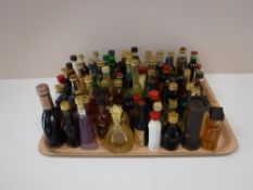 A tray of alcohol miniatures