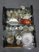 Three boxes of assorted glass ware