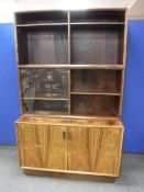 A Danish three piece modular bookcase