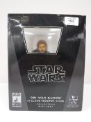A boxed Gentle Giant Star Wars Obi-Wan Kenobi in Clone Trooper Armor collectable mini bust