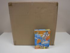 A box of forty eight Looney Tunes badge making kits
