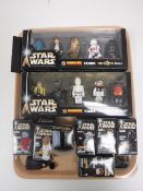 A tray containing boxed Star Wars Tomy Kubrick Unbreakable figures