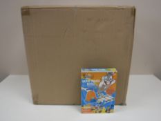 A box of forty eight Looney Tunes badge making kits