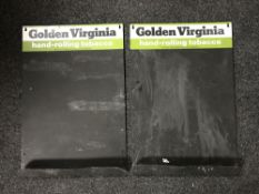 Two metal advertising boards,