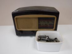 Seven valve radios - a Bakelite cased Cossor, Bakelite cased Ekco radio etc,