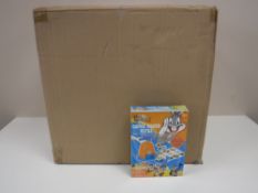 A box of forty eight Looney Tunes badge making kits