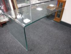 An all glass ghost coffee table