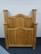 A pair of pine three foot headboards