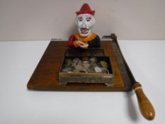 A vintage school paper guillotine,