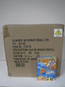 A box containing forty eight Looney Tunes badge maker refills