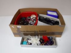 A box of costume jewellery