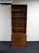 A mid twentieth century teak bookcase,