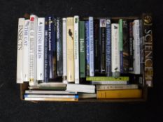 A box containing a collection of books British birds, wildlife,