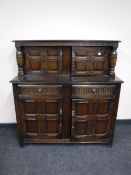 An oak buffet back sideboard