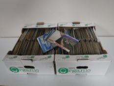 Two boxes containing 20th century topographical postcards