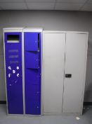 A Bisley double door metal stationary cupboard,