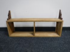 A pine wall shelf