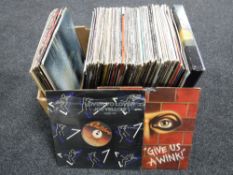 A box of LP records : Elton John, Patti Smith,