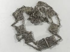 An antique pierced silver necklace CONDITION REPORT: 122g