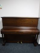 A mahogany cased oak overstrung piano by Ritzmar