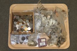 A very large quantity of assorted coins