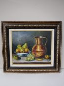 A framed oil on canvas,