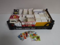 A crate containing a large quantity of Premier League cards