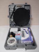 A cased toolset, satellite receiver,