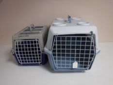 Two pet carriers
