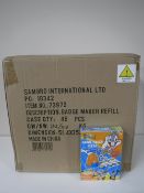 A box containing forty eight Looney Tunes badge maker refills