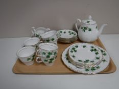 A twenty one piece Colclough Ivy pattern tea service