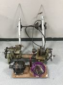 A Drummond Brothers Ltd Lathe with motor