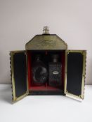 A mid twentieth century counter top drinks cabinet in the form of a Ford car fender