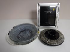 A impressions by Julianna photo frame, together with a Murano glass bowl,
