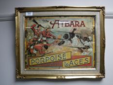 A gilt framed advertisement,