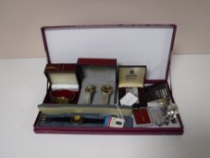 A box of Rotary watch box containing Seiko watch,