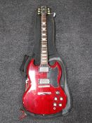 A Gibson Epiphone electric guitar numbered S01083398,