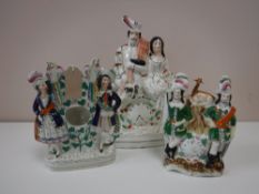 A Staffordshire pocket watch holder,