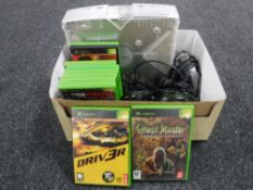 A crystal Xbox with controllers and ten games