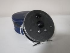 A Hardy fishing reel - Marquis 8/9, cased.
